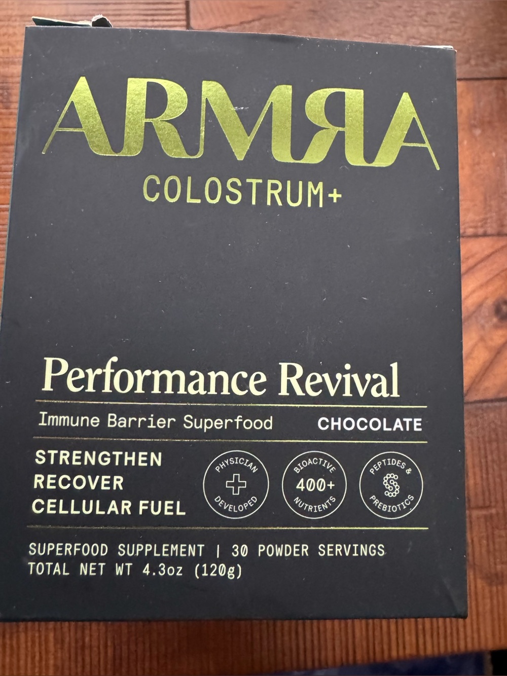 New Armra Colostrum Performance Revival Jar Chocolate Immune Barrier Super Food